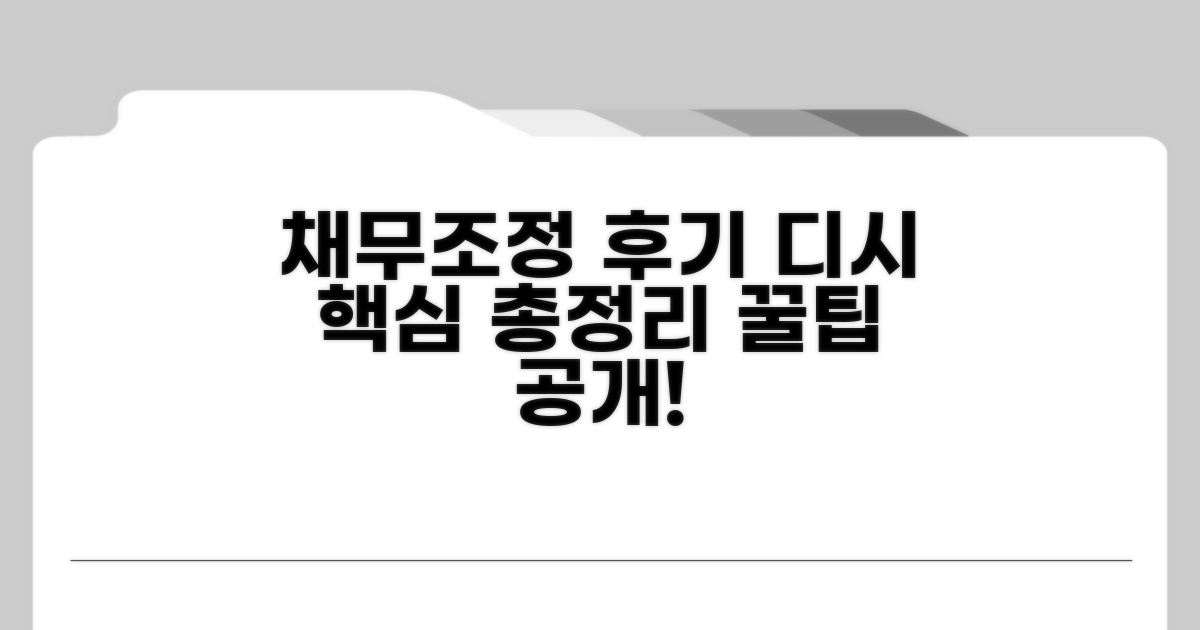 채무조정 디시 후기 핵심 총정리