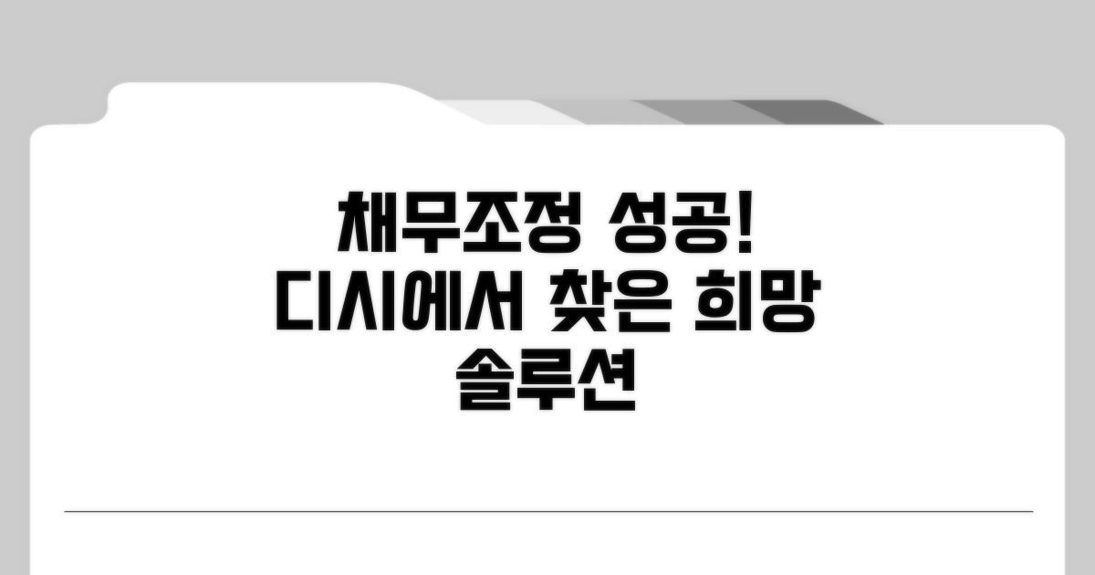 디시 채무조정 성공 사례 분석