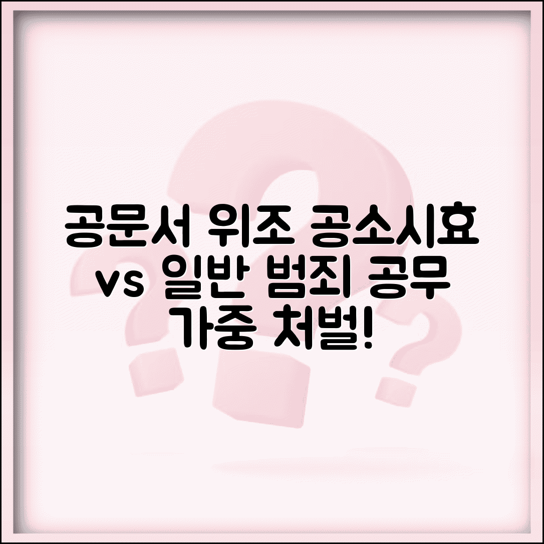 공문서위조 공소시효 일반 범죄와 비교 | 공무 관련 가중 처벌