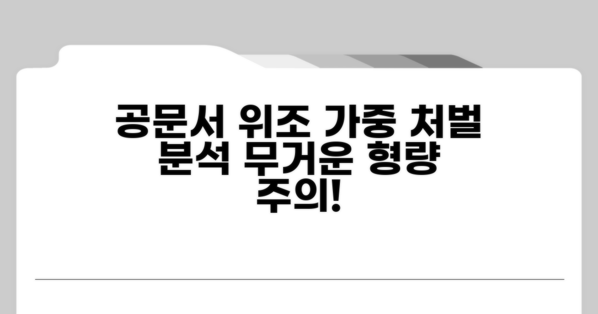 공무상 공문서위조, 가중 처벌 상세 분석