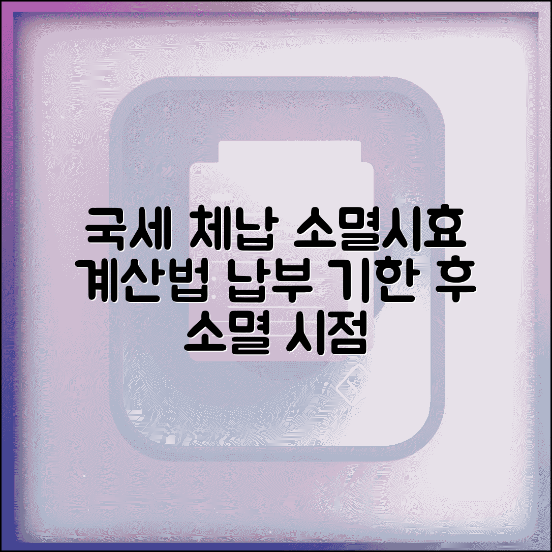 국세 체납 소멸시효 계산법 | 납부 기한 경과 후 소멸 시점