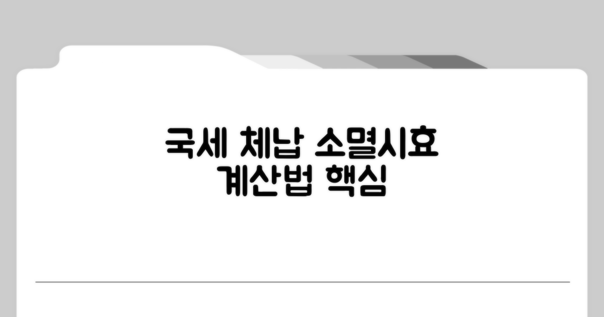 국세 체납 소멸시효 계산법 핵심