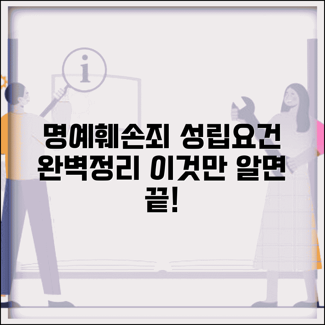 명예훼손죄 성립요건 구성요건 분석 | 명예훼손죄 성립 완벽 요건 정리