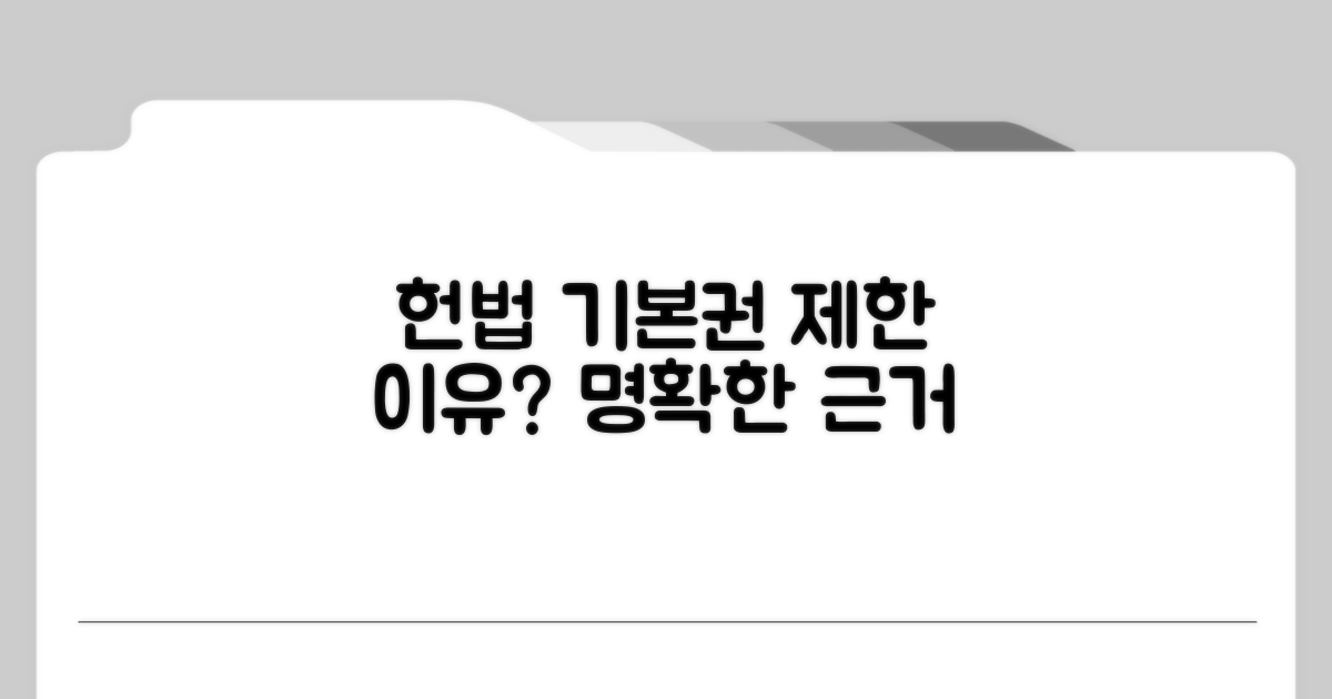 헌법상 기본권 제한, 그 근거는 무엇인가