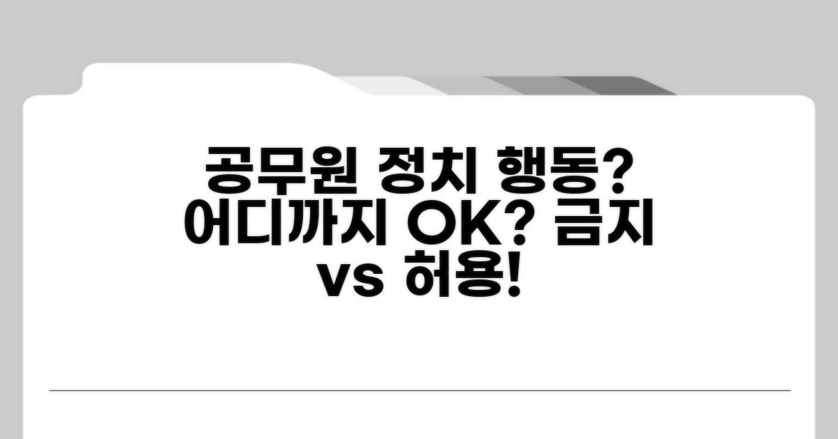 공무원 정치 행위, 어디까지 허용될까?