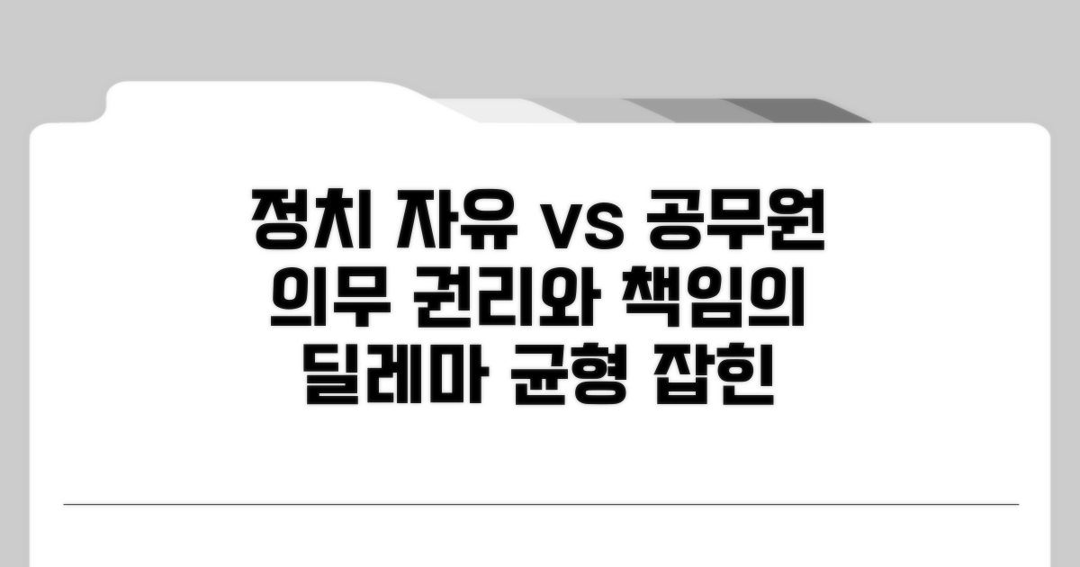 정치적 자유와 공무원 의무의 균형