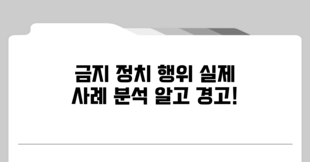 금지되는 정치 행위, 구체적 사례 분석