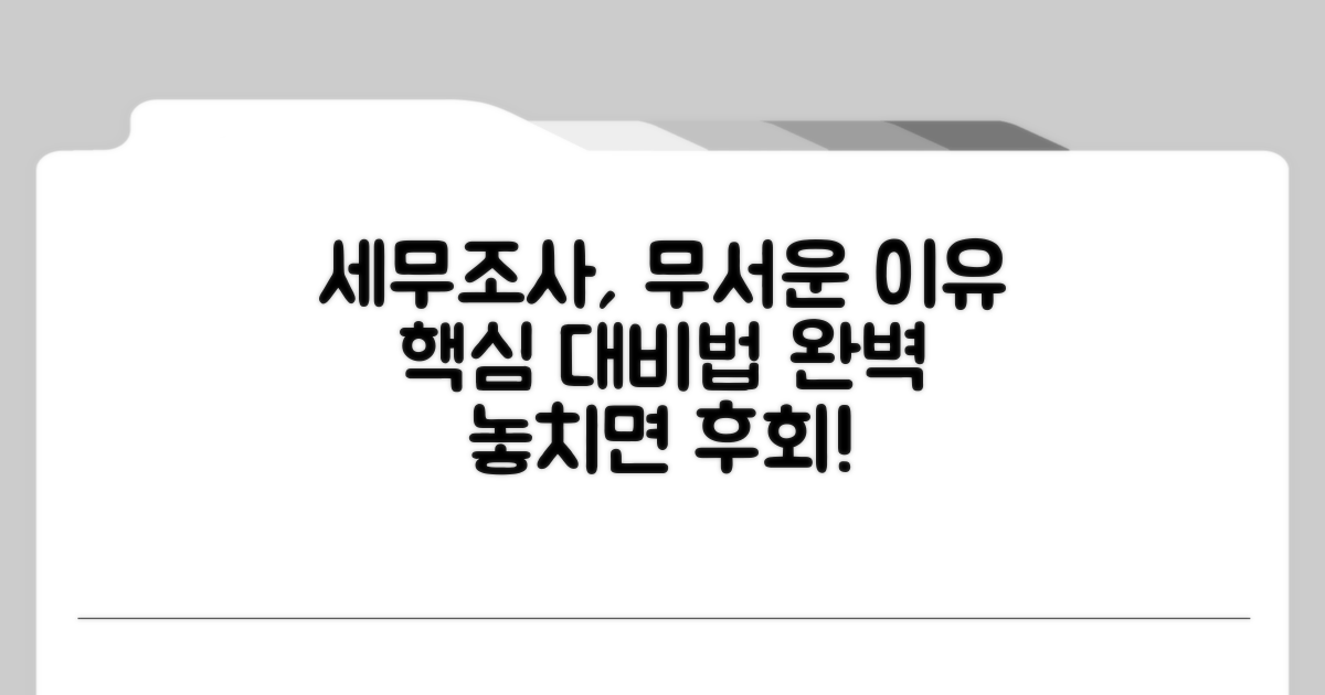 세무조사 무서운 이유와 핵심 대비