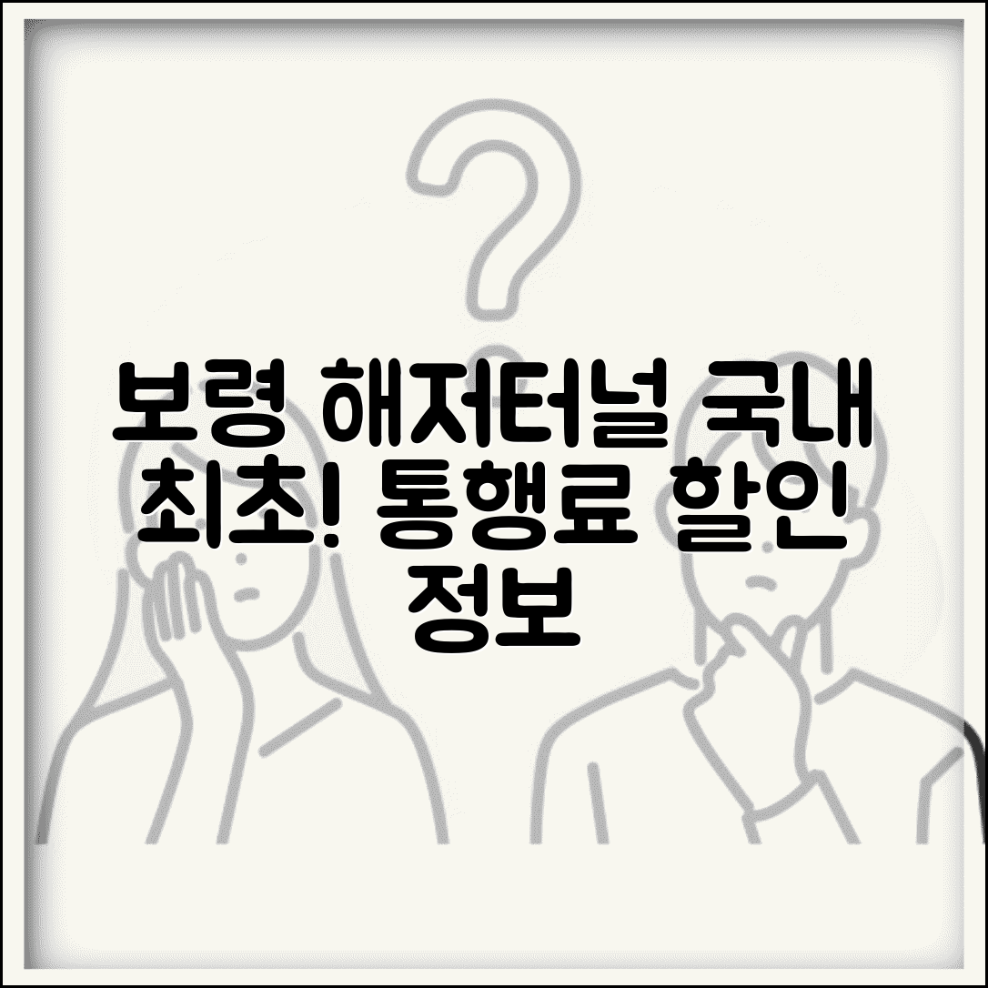 보령 해저터널 통행료 안내 | 국내 최초 해저터널 | 통행료 할인정책 | 서해안 관광 루트 활용