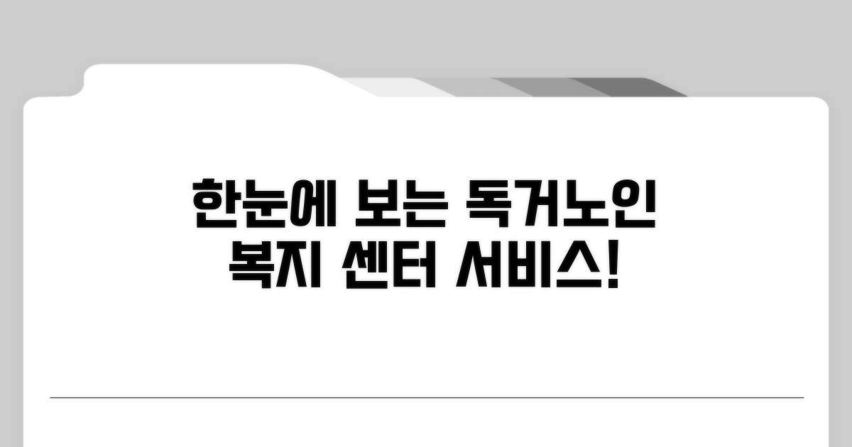 독거노인 지원센터 서비스 한눈에