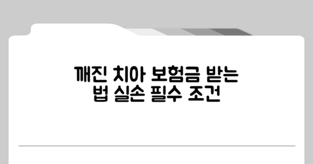 깨진 치아 근관치료 실손 보장 조건