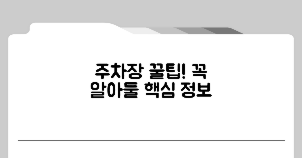 유료 주차장 핵심 정보