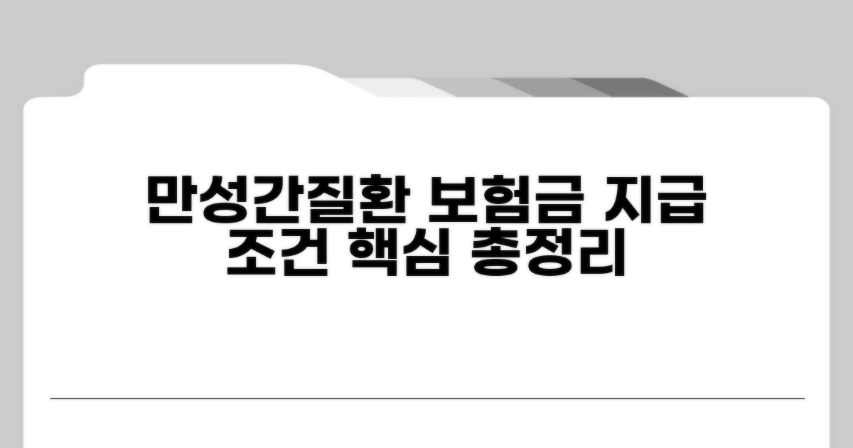 만성간질환 특약 진단비 지급 조건