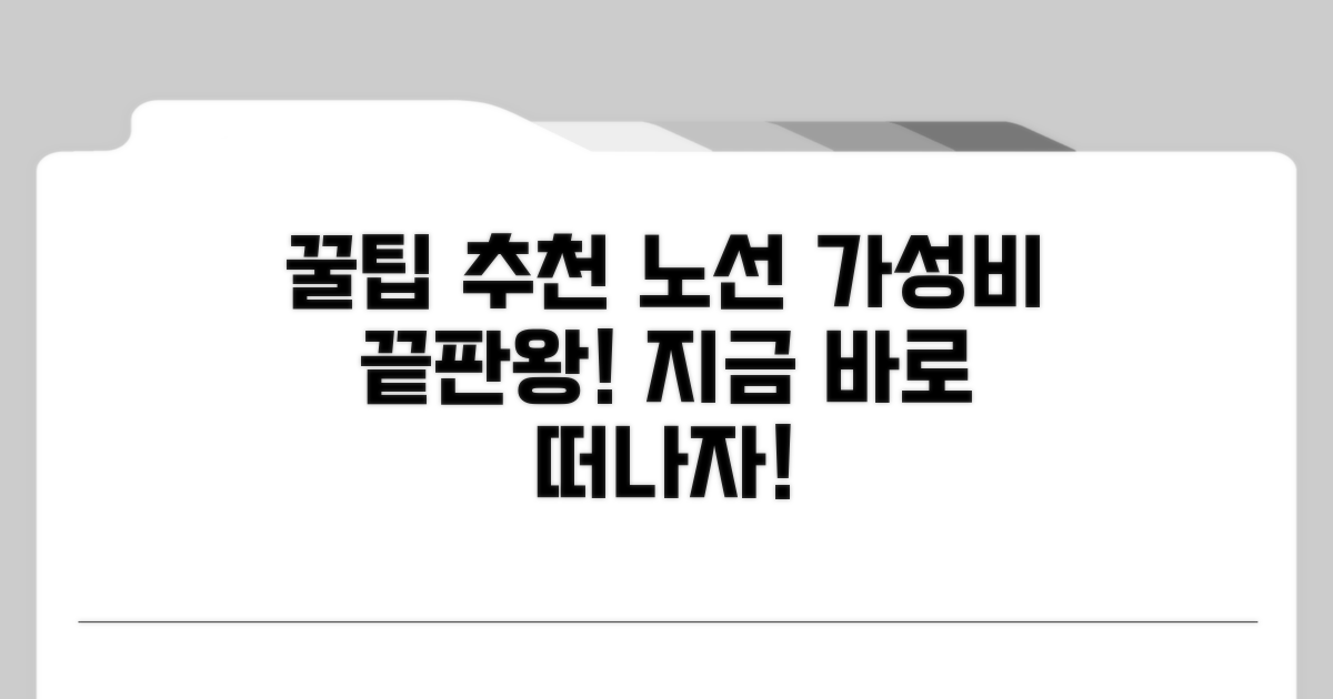 이용 꿀팁과 노선 추천