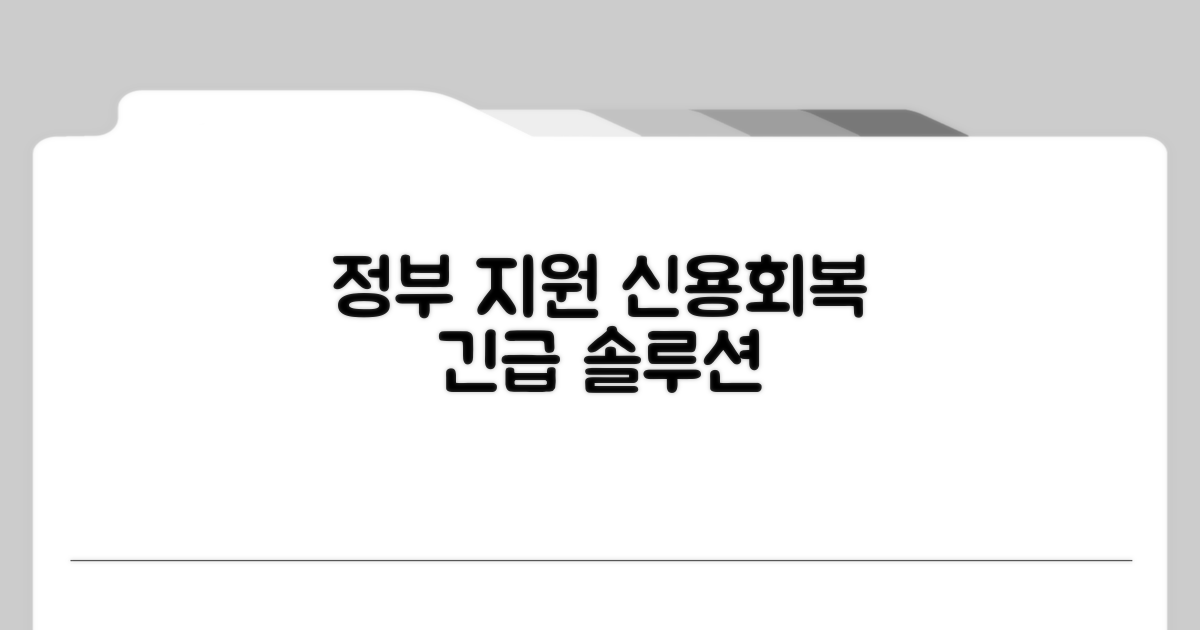 정부 지원 신용회복 프로그램