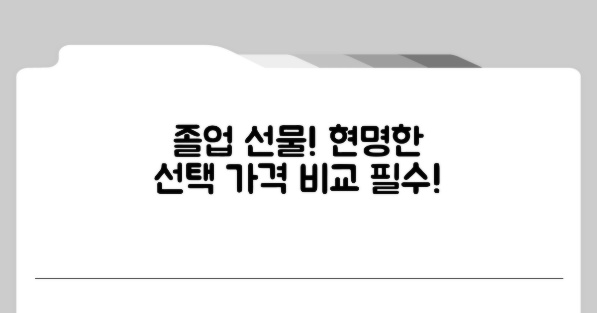 가격 비교, 현명한 졸업 선물 선택