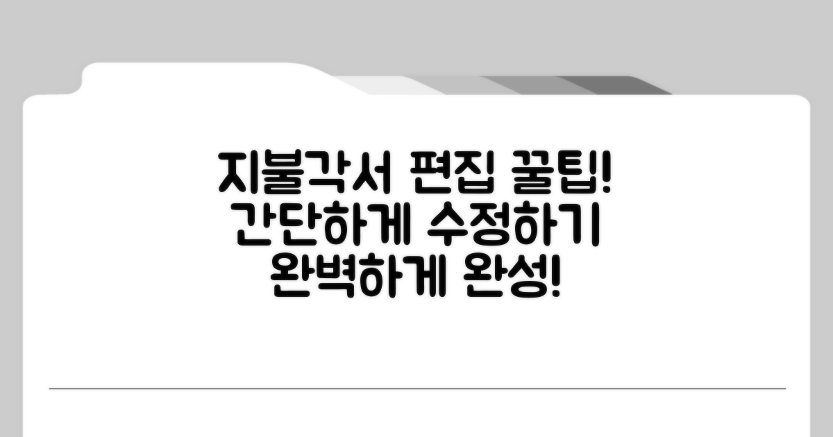 표준 지불각서 편집 방법