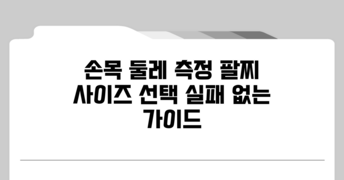 손목 둘레 측정, 팔찌 사이즈 선택 가이드