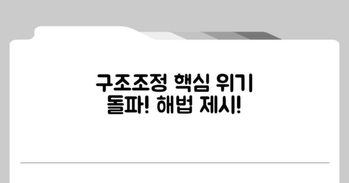 경영난 해법: 구조조정 핵심 전략