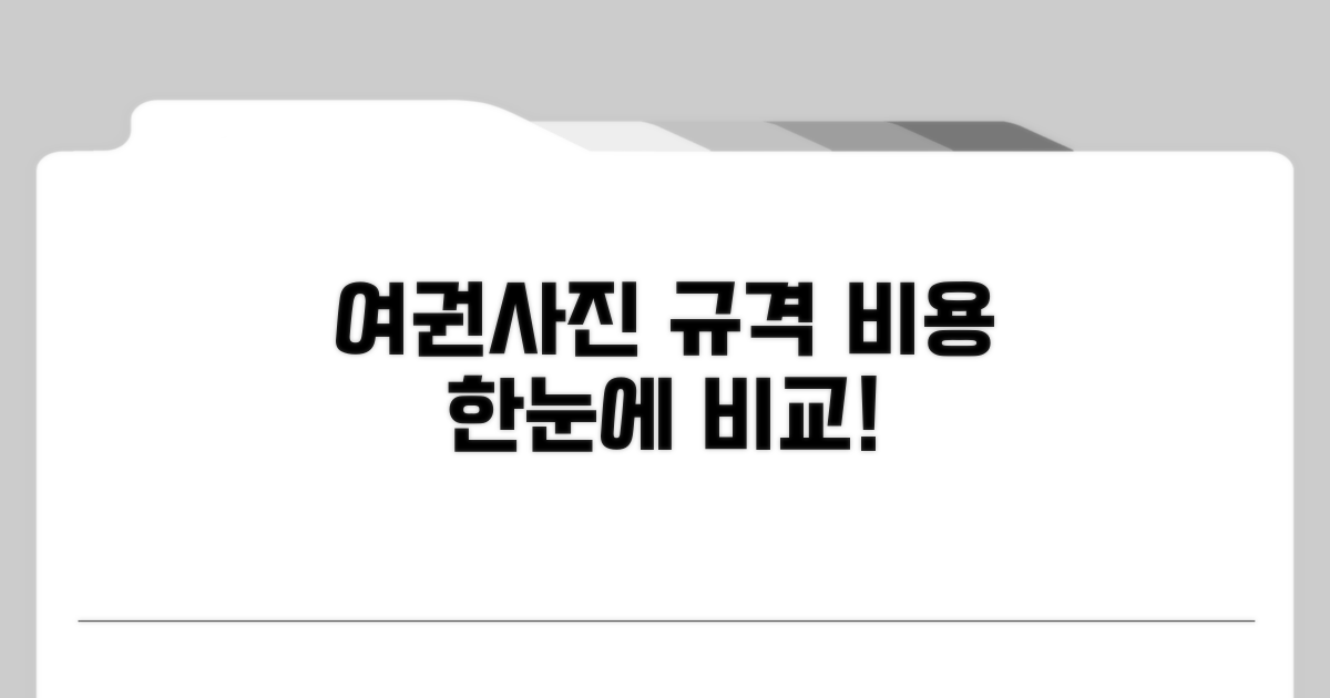 여권사진 규격과 비용 비교 분석