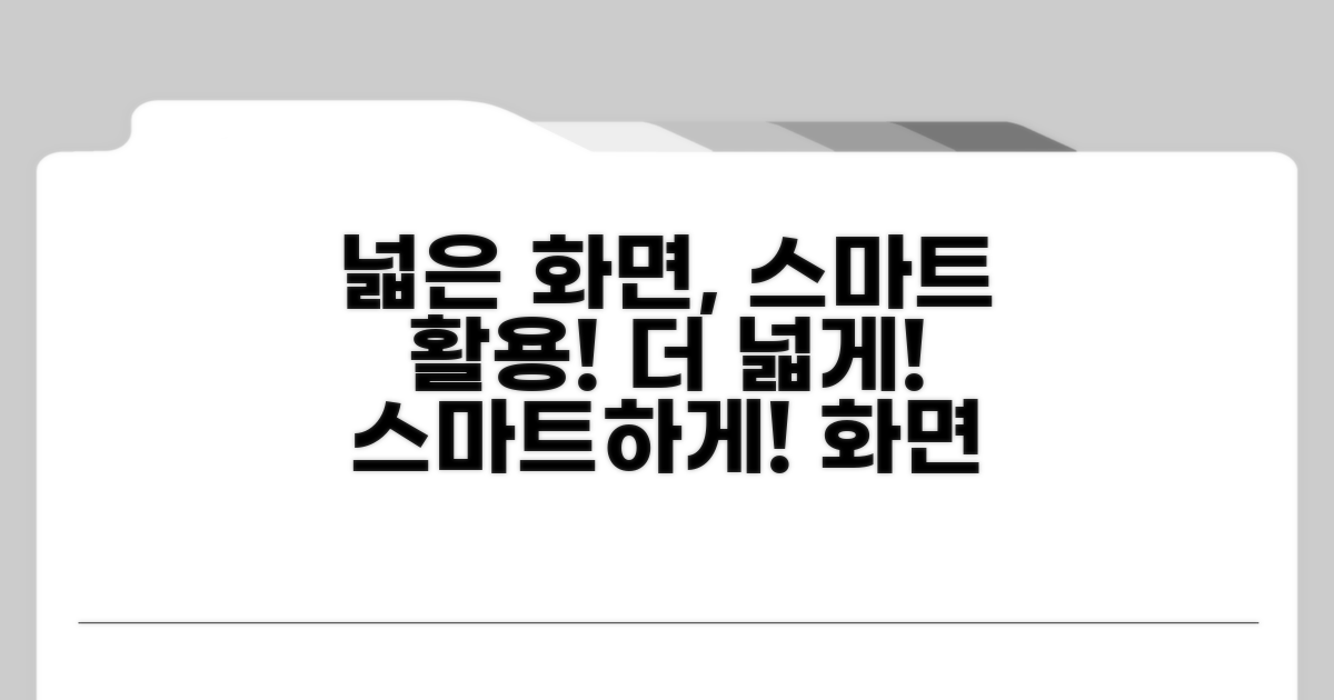 더 넓은 화면으로 스마트하게 활용