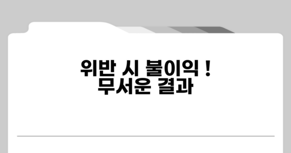 법규 위반 시 불이익 꼭 알아두기