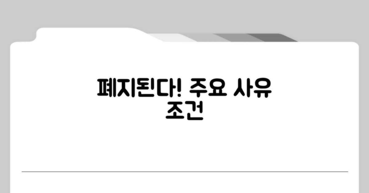 폐지되는 주요 사유와 조건