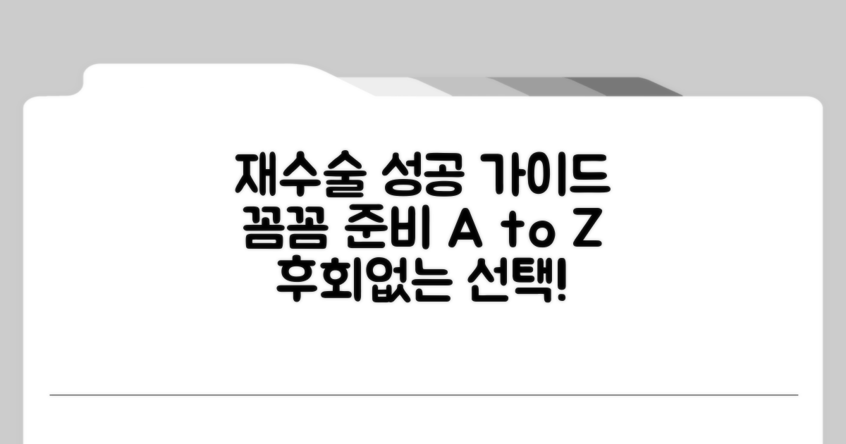 성공적인 재수술을 위한 준비 단계