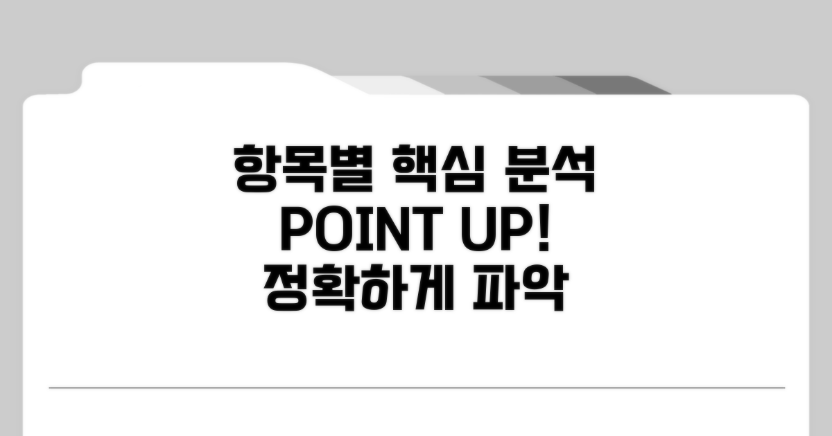 항목별 핵심 포인트 분석