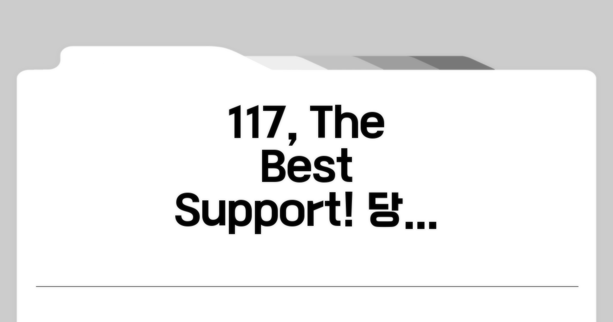 117, 당신의 든든한 지원군