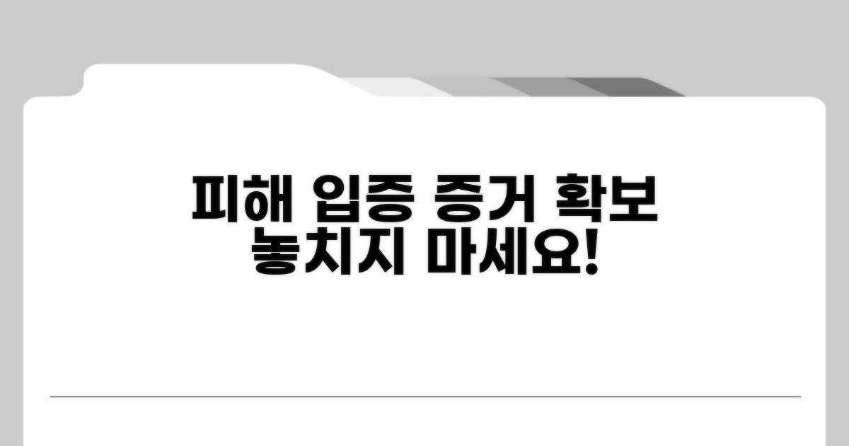 피해 사실 입증과 증거 확보 방법