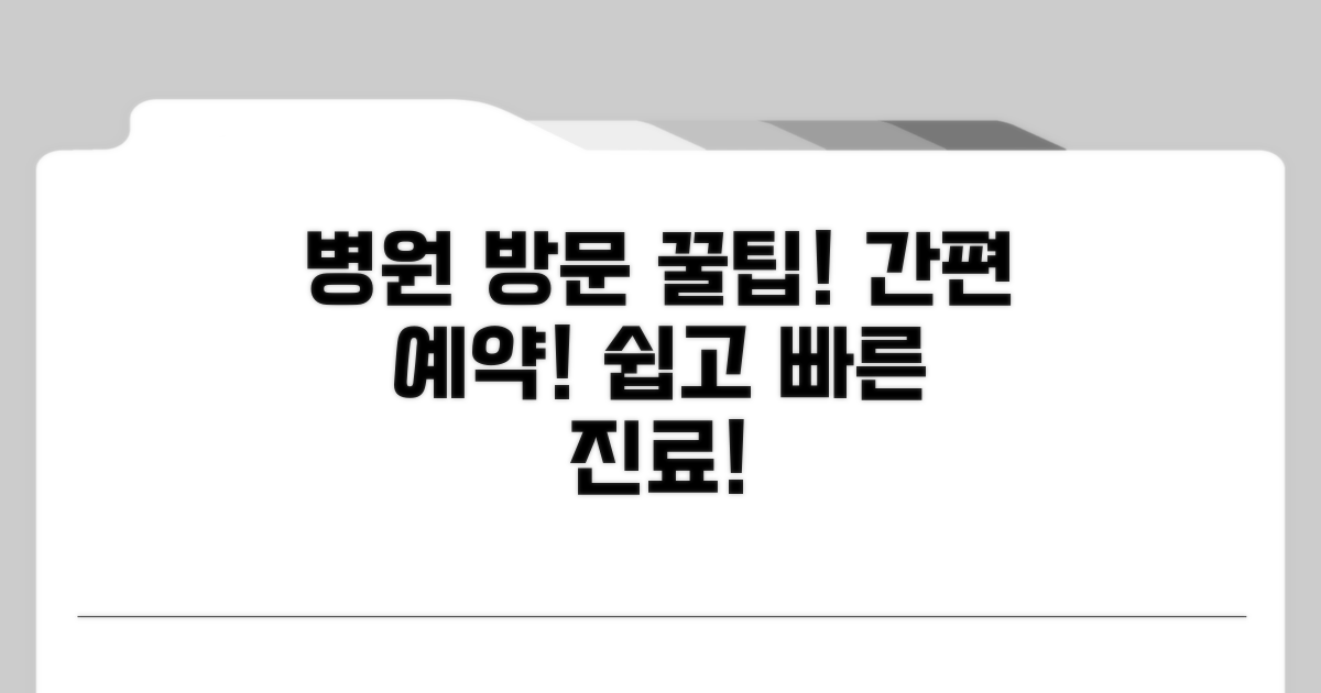 진료 예약 및 방문 방법