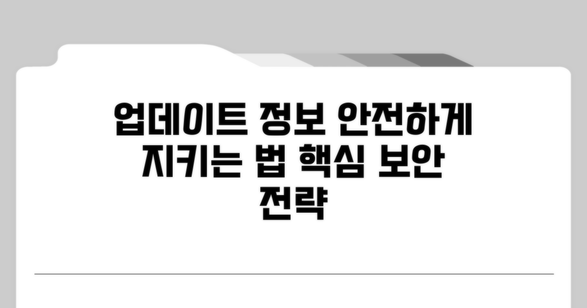 업데이트된 정보, 안전하게 지키는 법