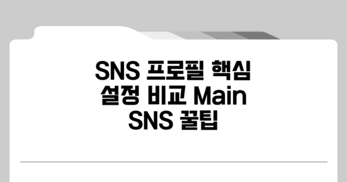 SNS별 프로필 설정 핵심 비교