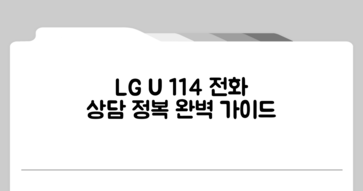 엘지유플러스 114 전화 상담 완벽 가이드