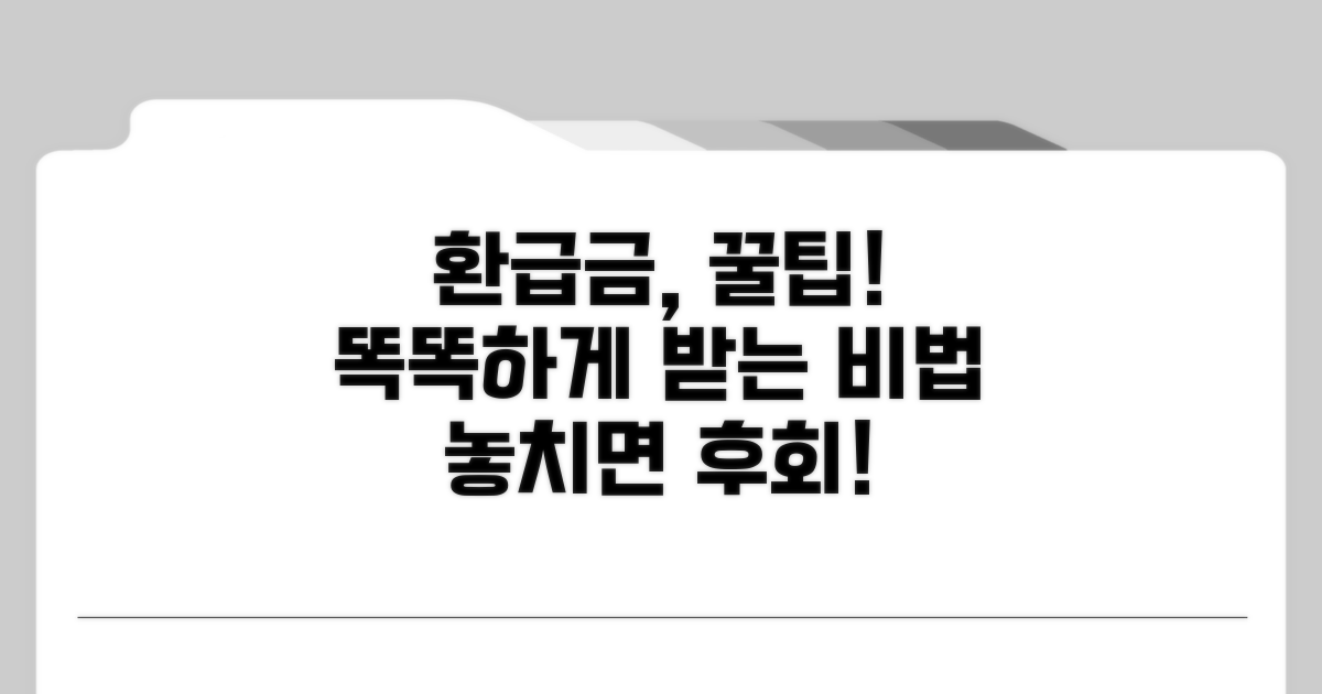 환급금, 똑똑하게 받는 꿀팁