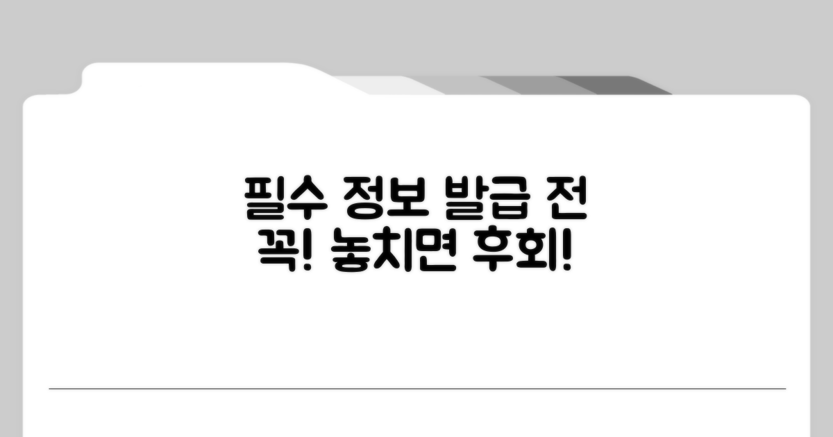 발급 전 꼭 알아야 할 필수 정보