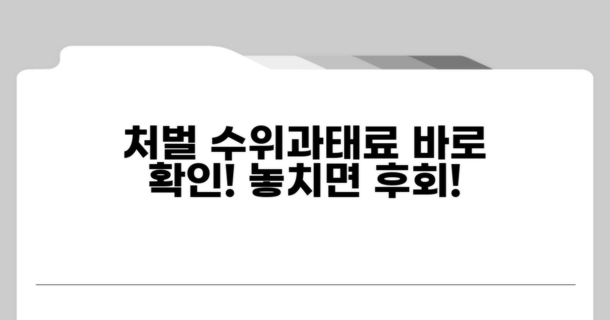 처벌 수위와 과태료 금액 확인하기