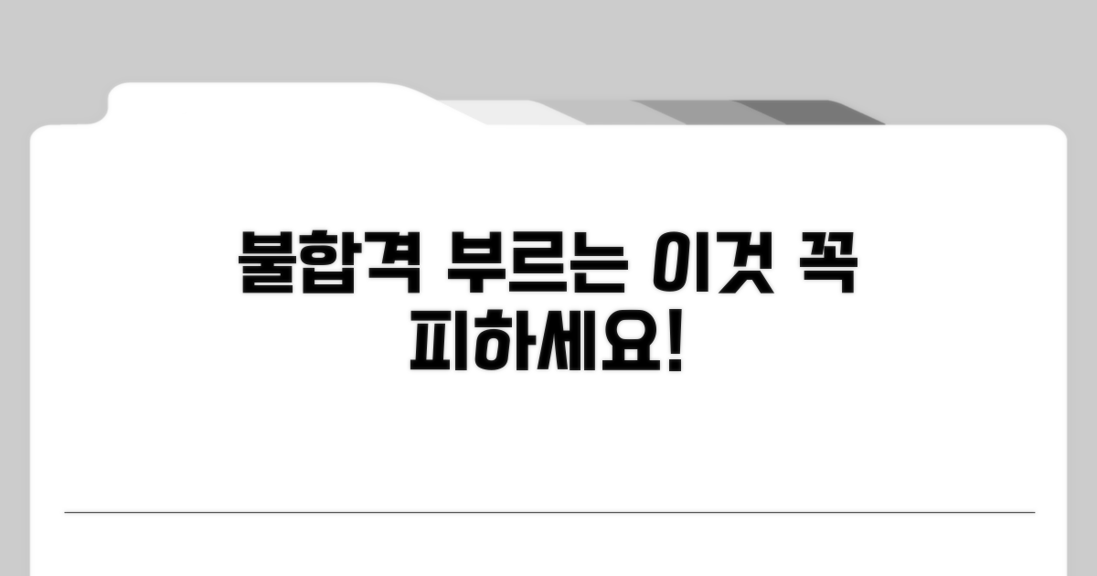 불합격 부르는 흔한 실수와 주의점
