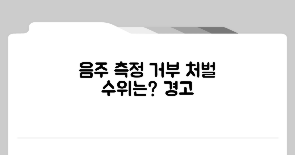 음주 측정 거부, 처벌 수위는?