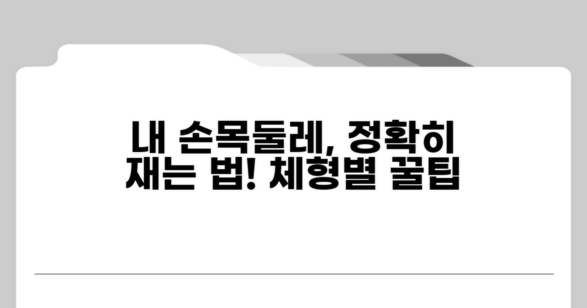 골격 체형별 손목 둘레 측정법