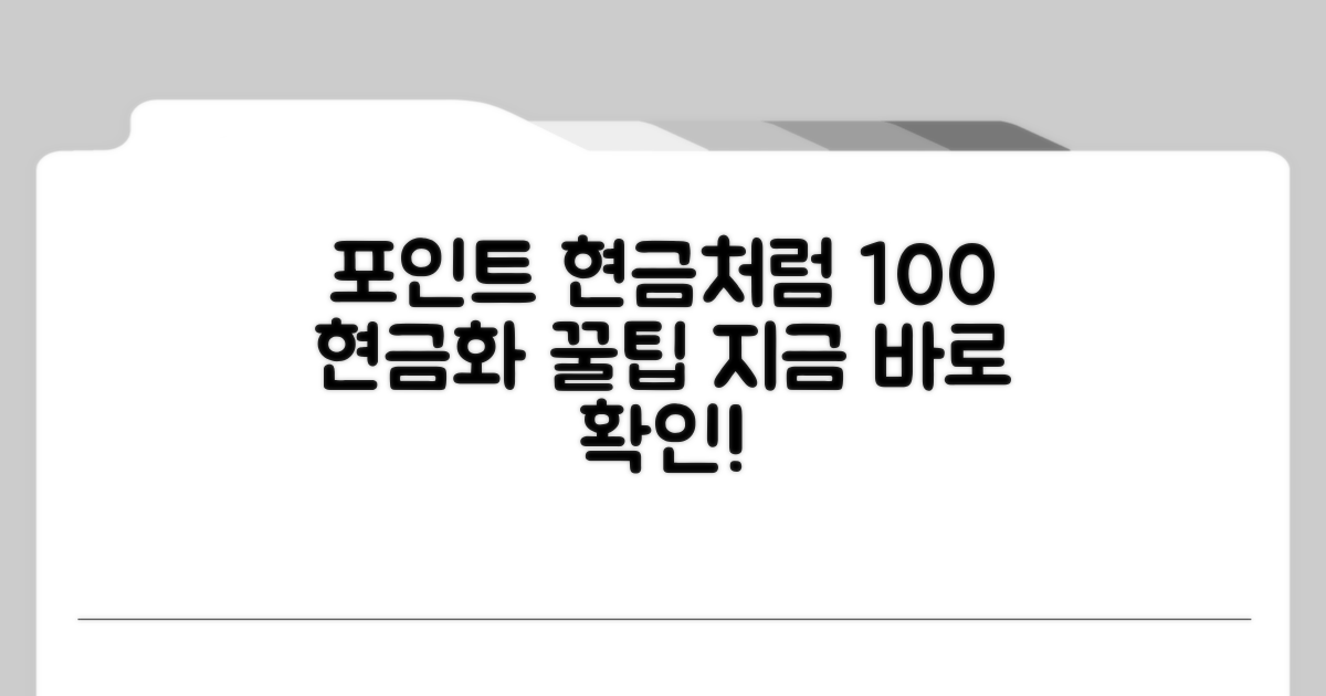 포인트 현금처럼 사용하는 법