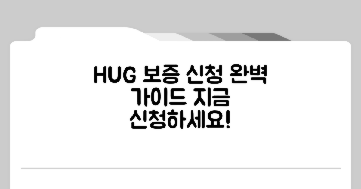 HUG 보증 신청 절차 완벽 가이드