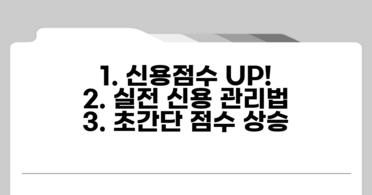 실질적인 신용점수 상승 방법