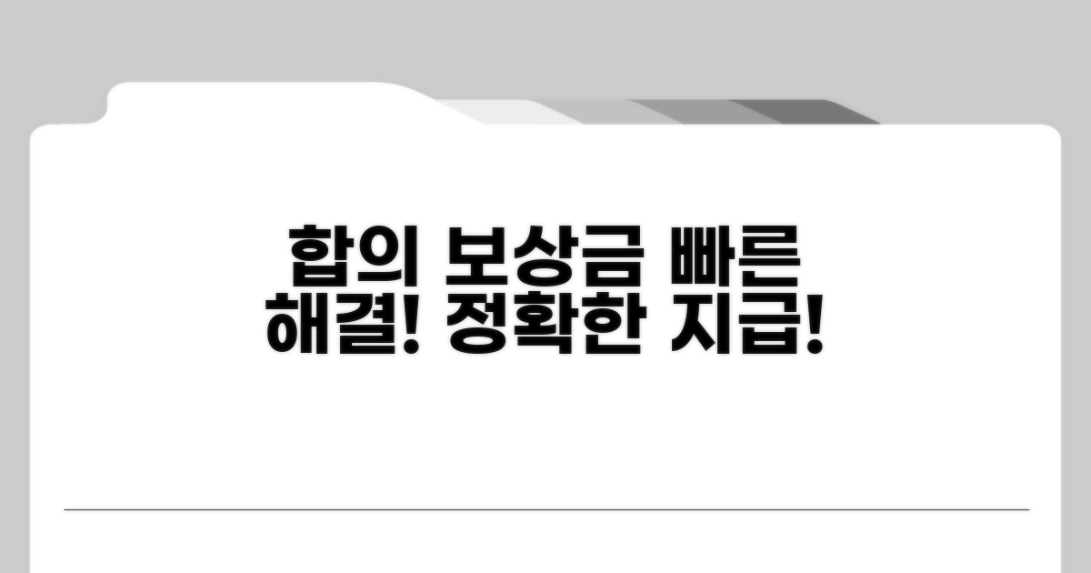 합의와 보상금 지급 과정