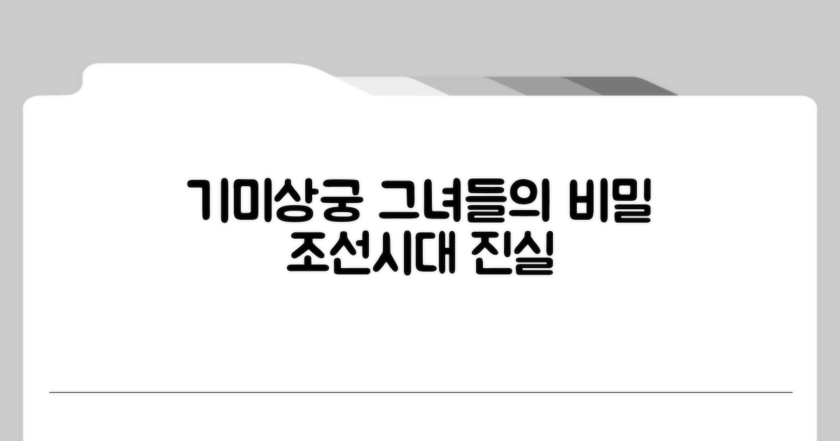 조선시대 기미상궁, 그들의 존재 이유