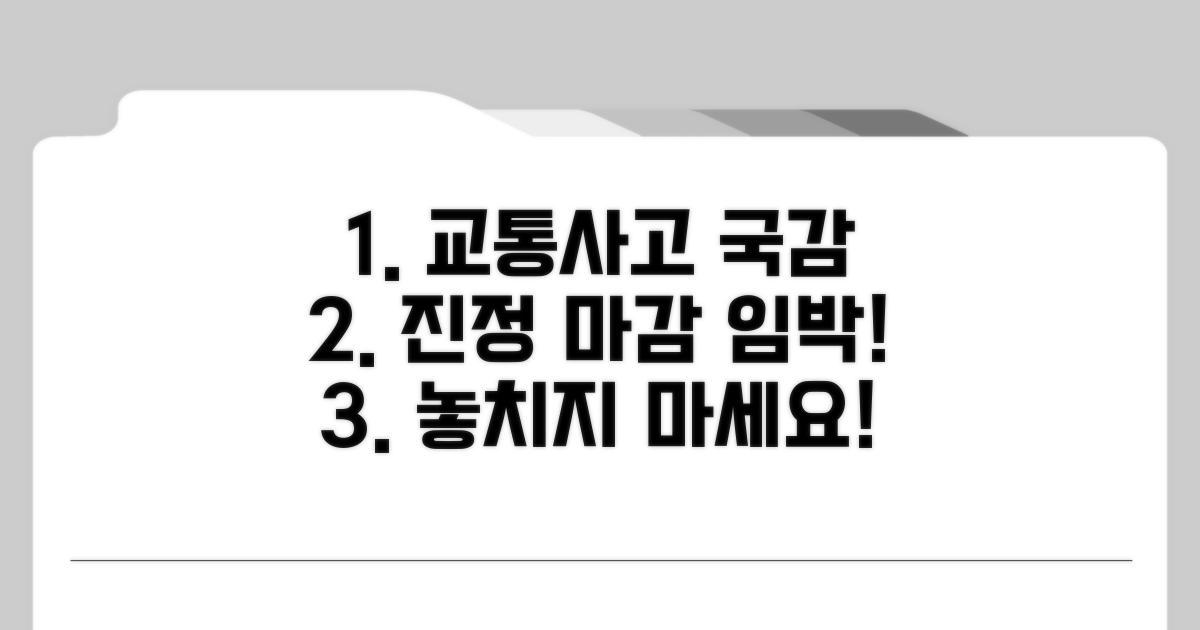 교통사고 국정감사 진정 기간: 언제까지?