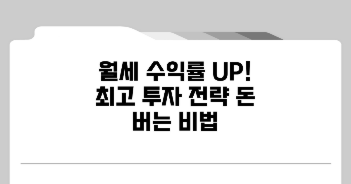 월세 수익률 높이는 투자 전략