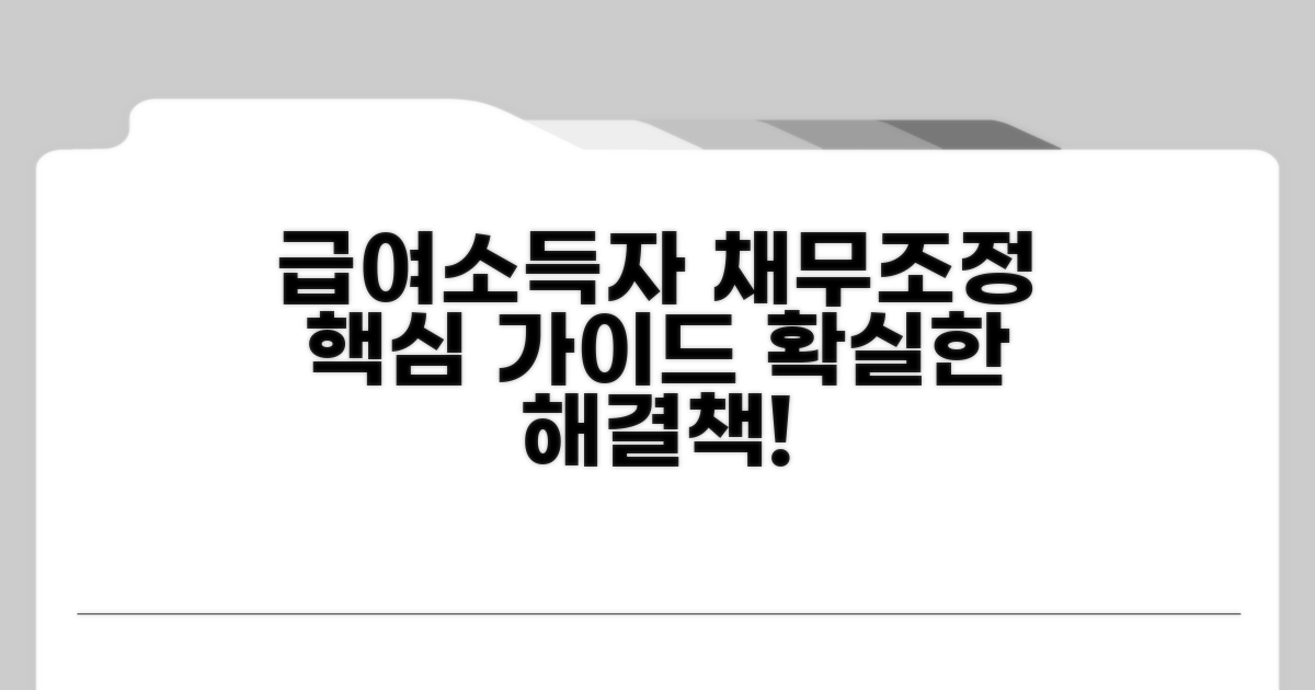 급여소득자 채무조정 핵심 안내