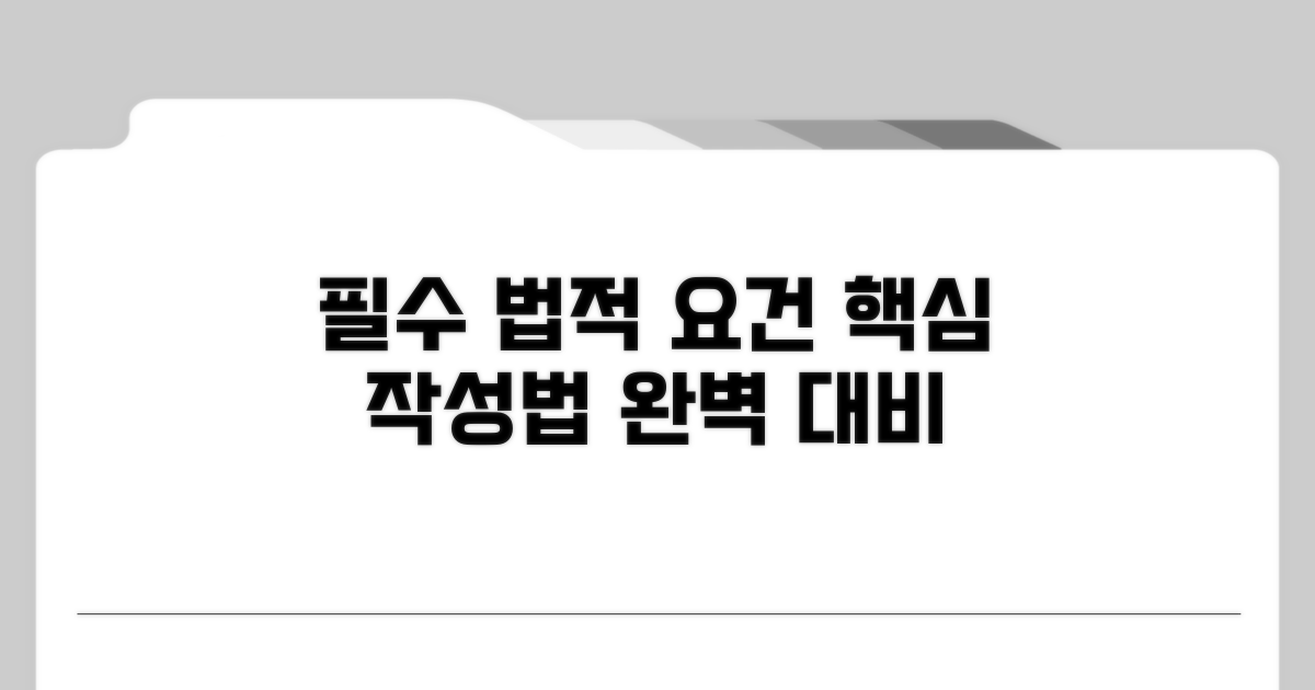 법적 요건과 필수 작성법